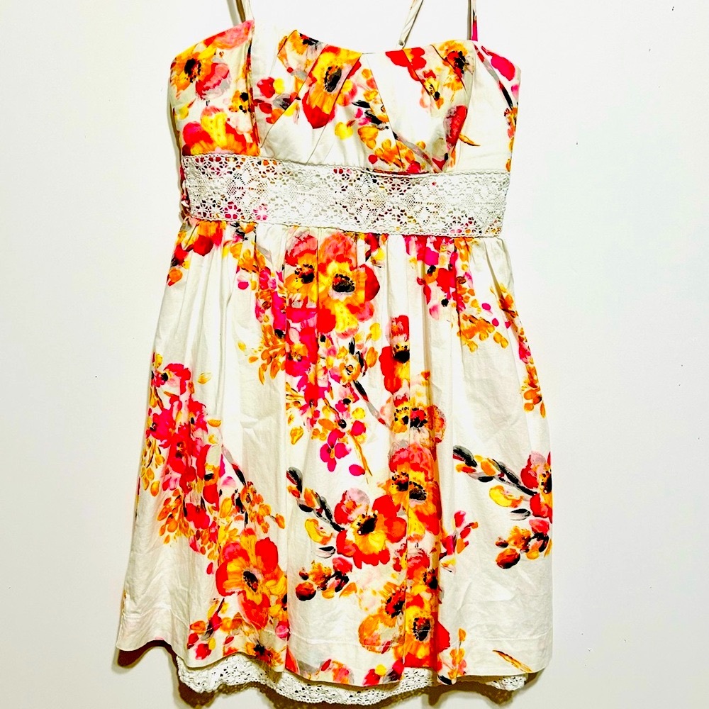 Floral Sundress with Lace Detail